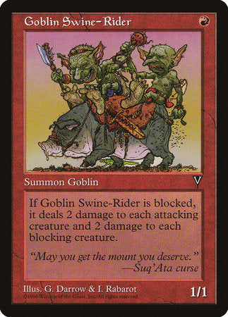 Goblin Swine-Rider [Visions] | Rook's Games and More