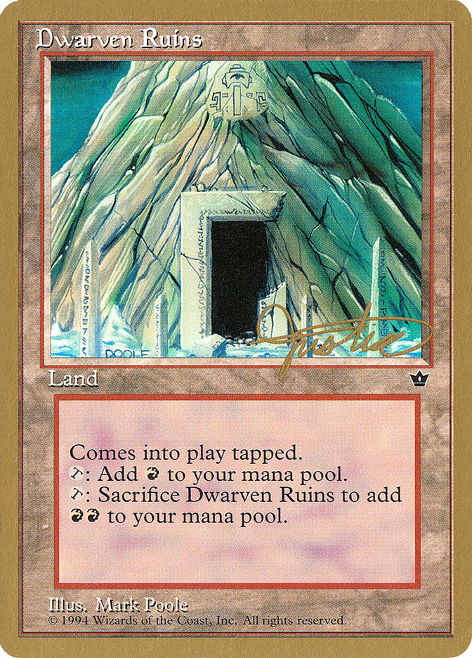 Dwarven Ruins (Mark Justice) [Pro Tour Collector Set] | Rook's Games and More