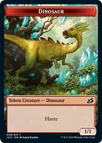 Dinosaur // Human Soldier (004) Double-sided Token [Ikoria: Lair of Behemoths Tokens] | Rook's Games and More