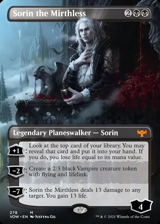 Sorin the Mirthless (Borderless) [Innistrad: Crimson Vow] | Rook's Games and More