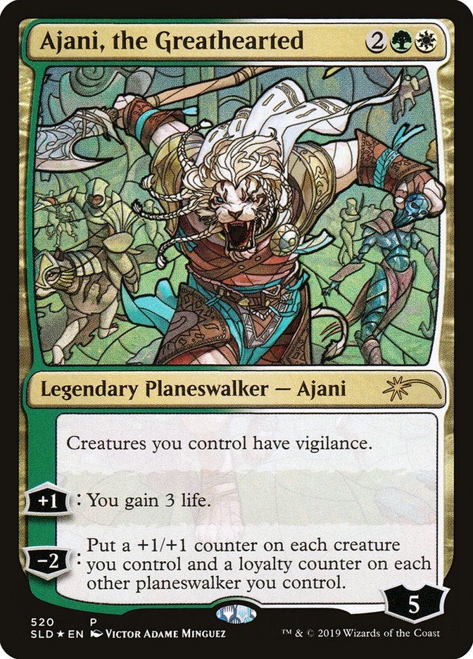 Ajani, the Greathearted (Stained Glass) [Secret Lair Drop Promos] | Rook's Games and More