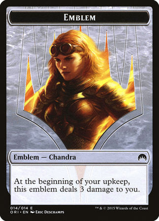 Emblem - Chandra, Roaring Flame [Magic Origins Tokens] | Rook's Games and More
