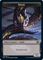 Snake // Zombie Double-sided Token [Commander Collection: Black Tokens] | Rook's Games and More