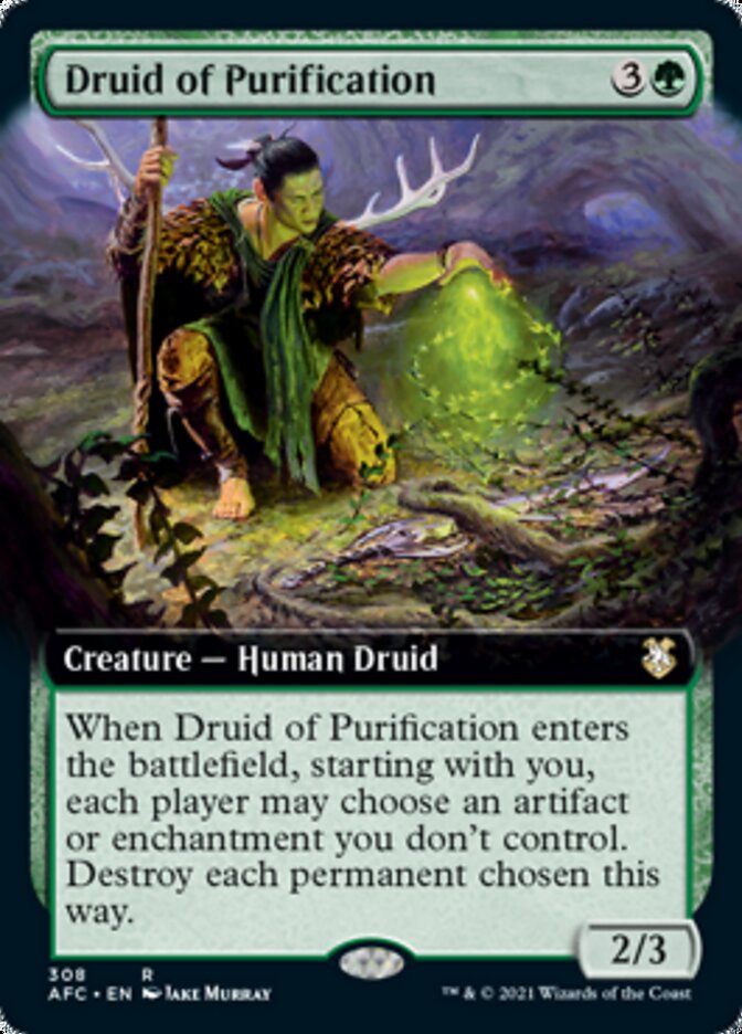 Druid of Purification (Extended) [Dungeons & Dragons: Adventures in the Forgotten Realms Commander] | Rook's Games and More