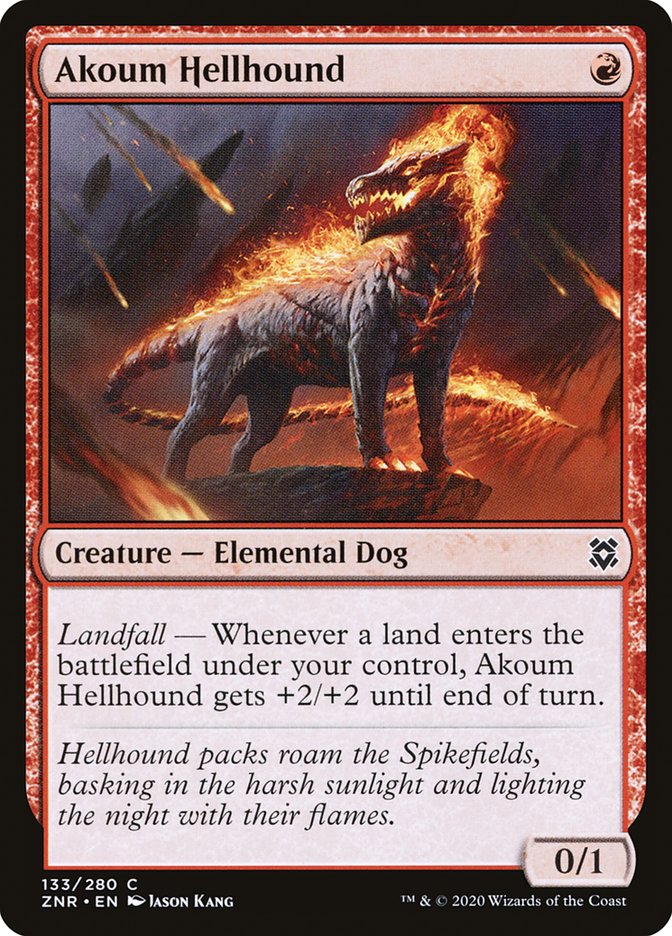 Akoum Hellhound [Zendikar Rising] | Rook's Games and More