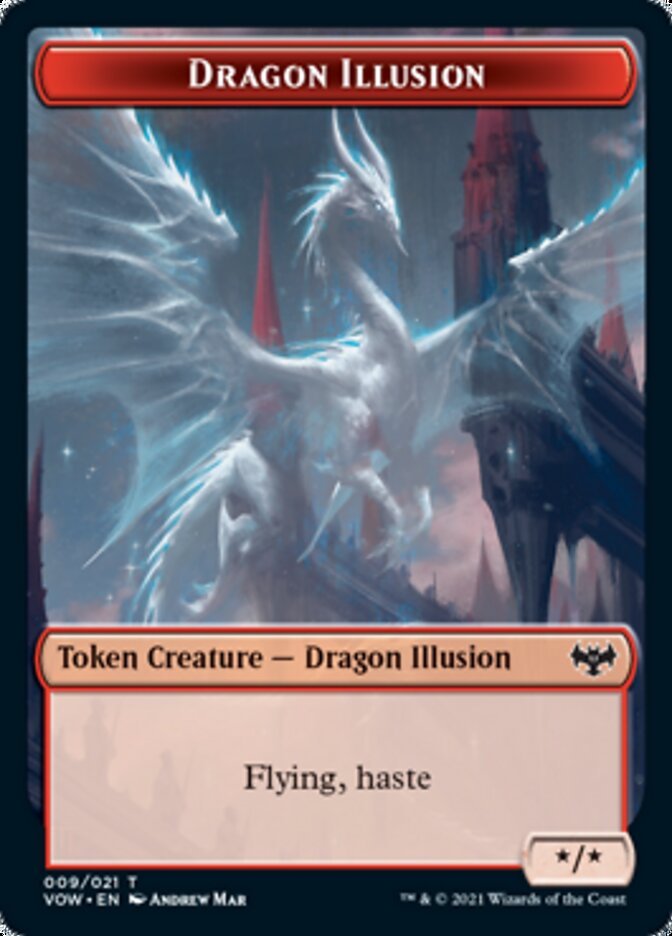 Dragon Illusion Token [Innistrad: Crimson Vow Tokens] | Rook's Games and More