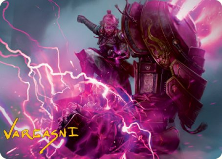 Voltage Surge Art Card (Gold-Stamped Signature) [Kamigawa: Neon Dynasty Art Series] | Rook's Games and More