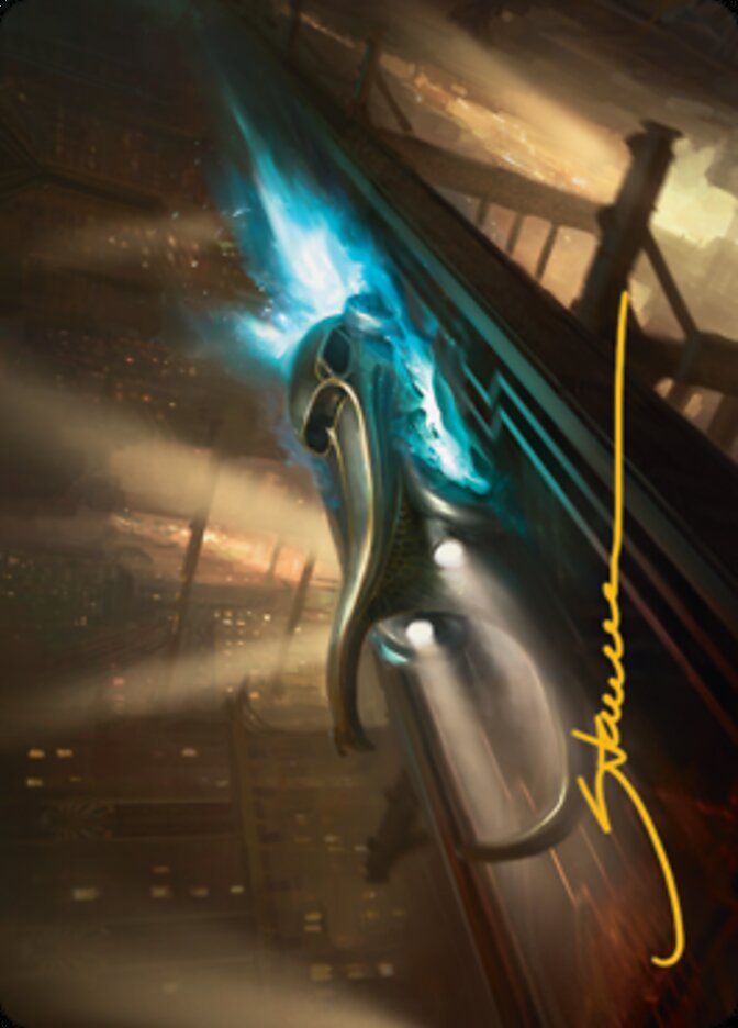Run Out of Town Art Card (Gold-Stamped Signature) [Streets of New Capenna Art Series] | Rook's Games and More
