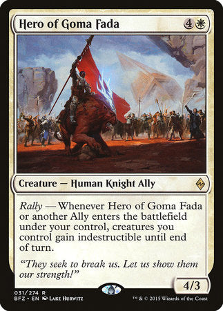 Hero of Goma Fada [Battle for Zendikar] | Rook's Games and More