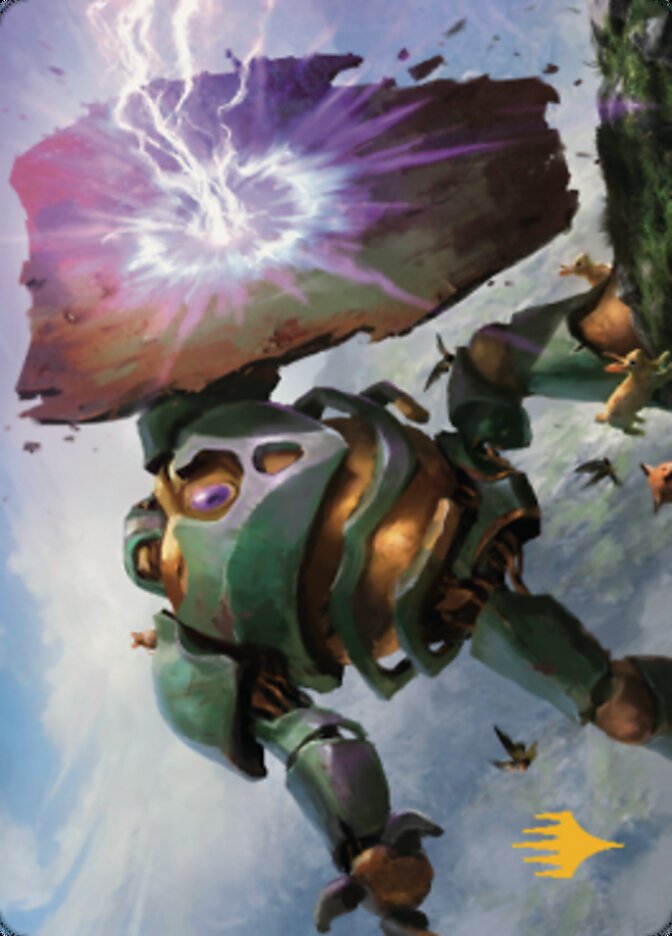 Walking Bulwark Art Card (Gold-Stamped Signature) [Dominaria United Art Series] | Rook's Games and More