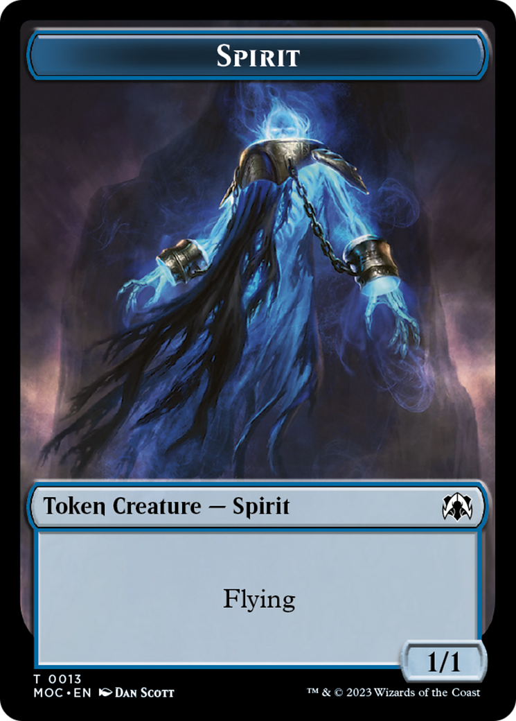 Spirit (9) // Spirit (13) Double-Sided Token [March of the Machine Commander Tokens] | Rook's Games and More