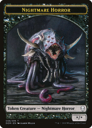 Nightmare Horror Token [Dominaria Tokens] | Rook's Games and More