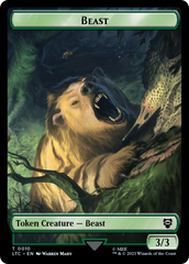 Beast // Treefolk Double Sided Token [The Lord of the Rings: Tales of Middle-Earth Commander Tokens] | Rook's Games and More