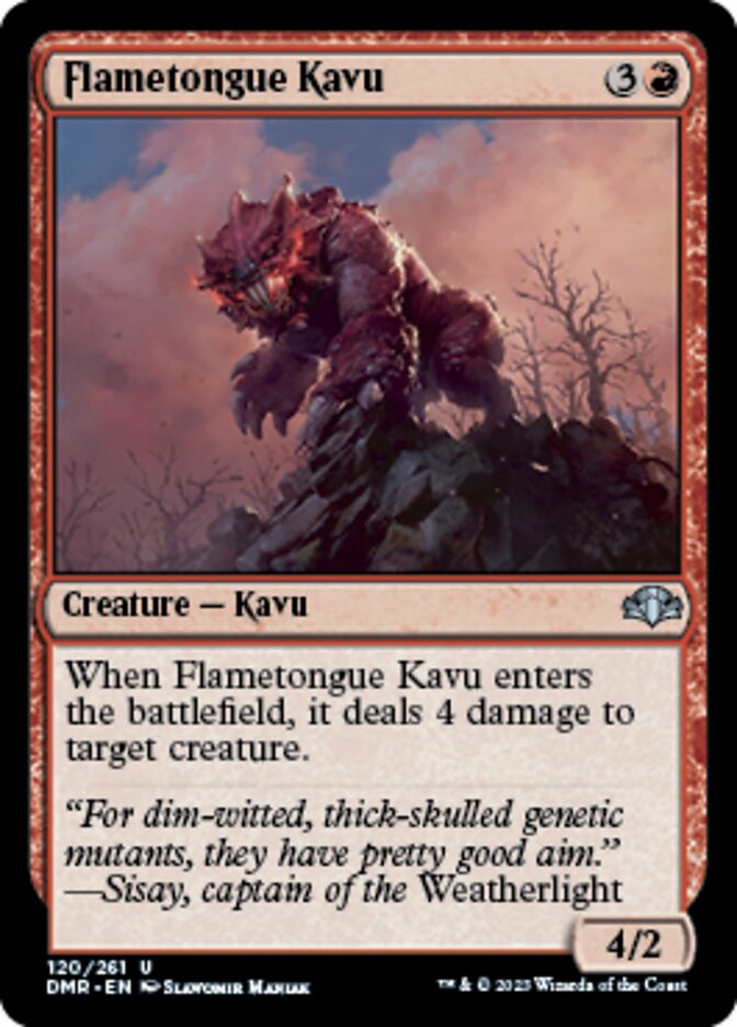 Flametongue Kavu [Dominaria Remastered] | Rook's Games and More