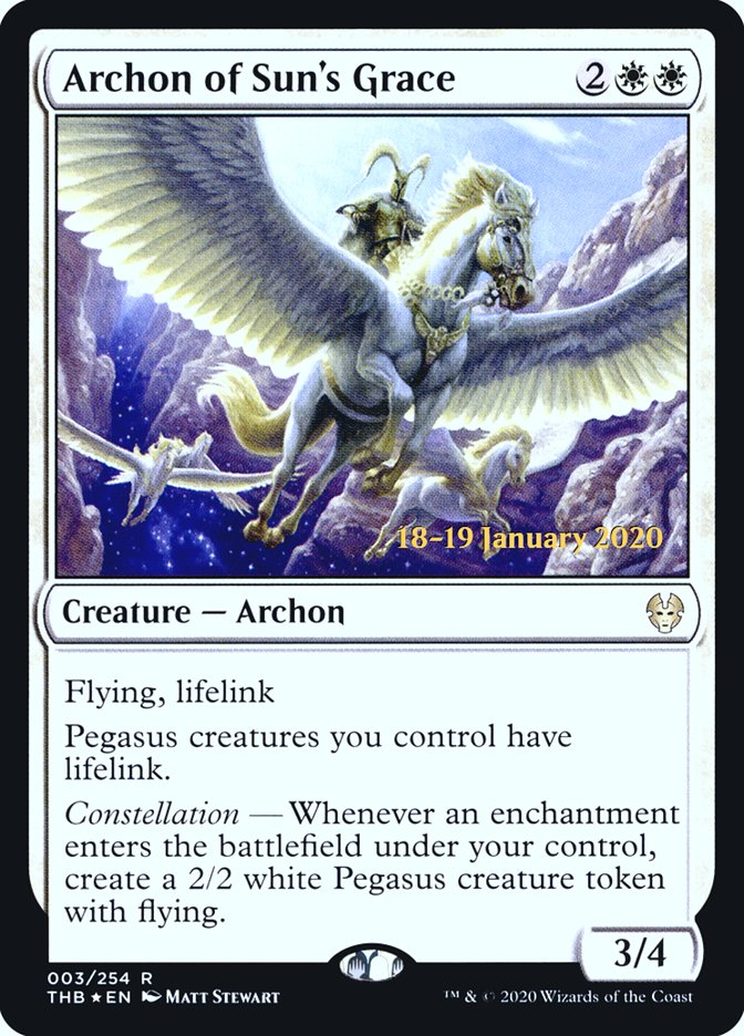 Archon of Sun's Grace [Theros Beyond Death Prerelease Promos] | Rook's Games and More