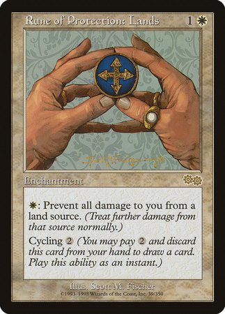 Rune of Protection: Lands [Urza's Saga] | Rook's Games and More