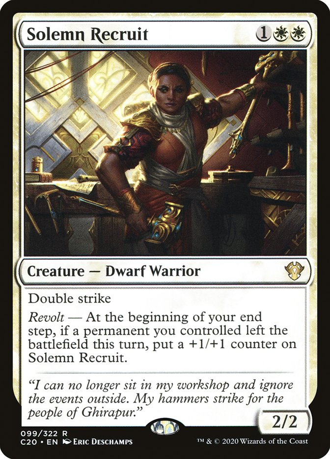 Solemn Recruit [Commander 2020] | Rook's Games and More