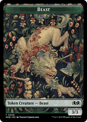 Beast // Food (0012) Double-Sided Token [Wilds of Eldraine Tokens] | Rook's Games and More