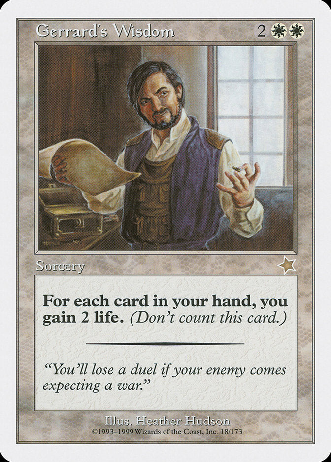 Gerrard's Wisdom [Starter 1999] | Rook's Games and More