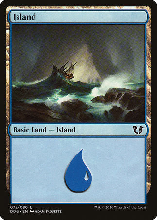 Island (72) [Duel Decks: Blessed vs. Cursed] | Rook's Games and More