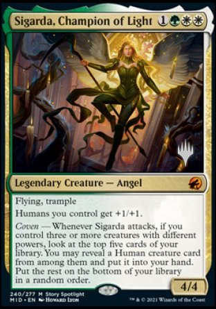 Sigarda, Champion of Light (Promo Pack) [Innistrad: Midnight Hunt Promos] | Rook's Games and More