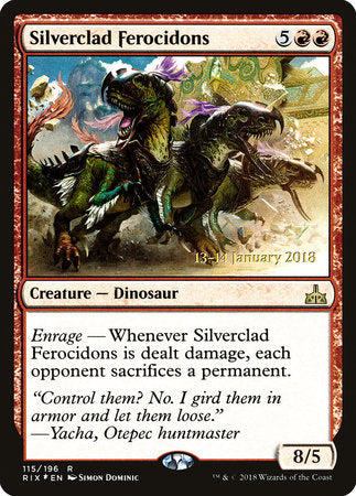 Silverclad Ferocidons [Rivals of Ixalan Promos] | Rook's Games and More