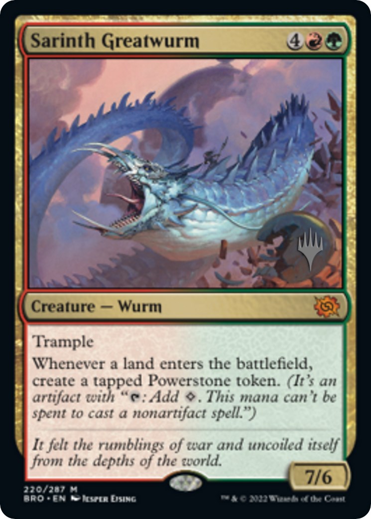 Sarinth Greatwurm (Promo Pack) [The Brothers' War Promos] | Rook's Games and More