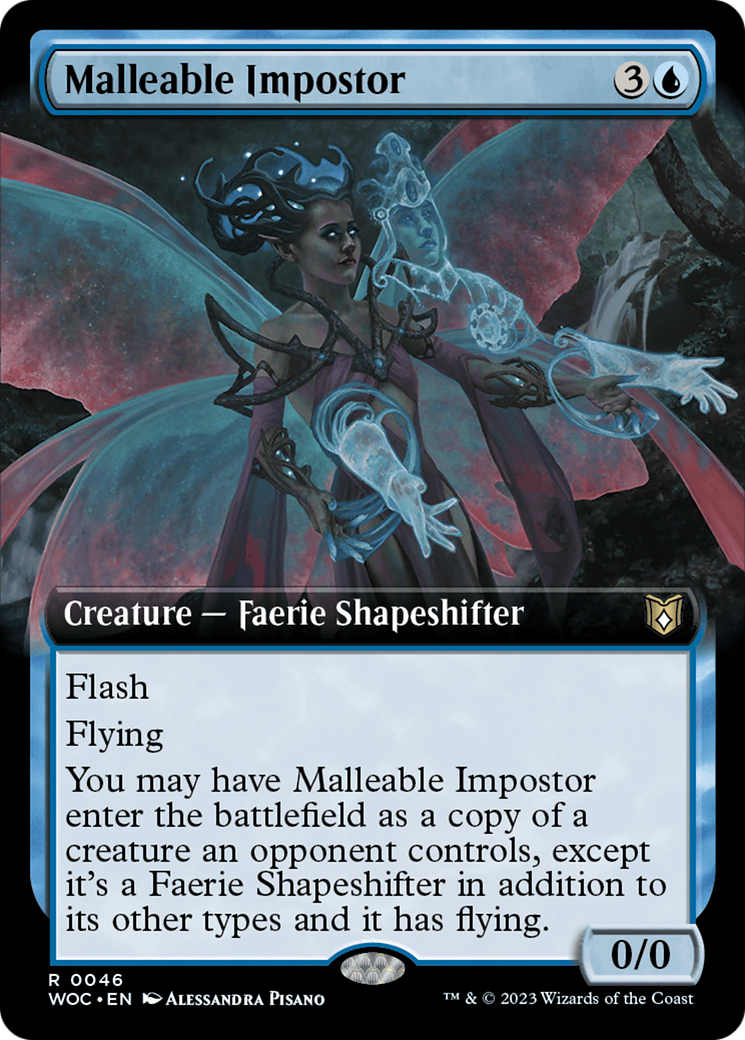 Malleable Impostor (Extended Art) [Wilds of Eldraine Commander] | Rook's Games and More