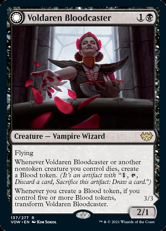 Voldaren Bloodcaster // Bloodbat Summoner [Innistrad: Crimson Vow] | Rook's Games and More