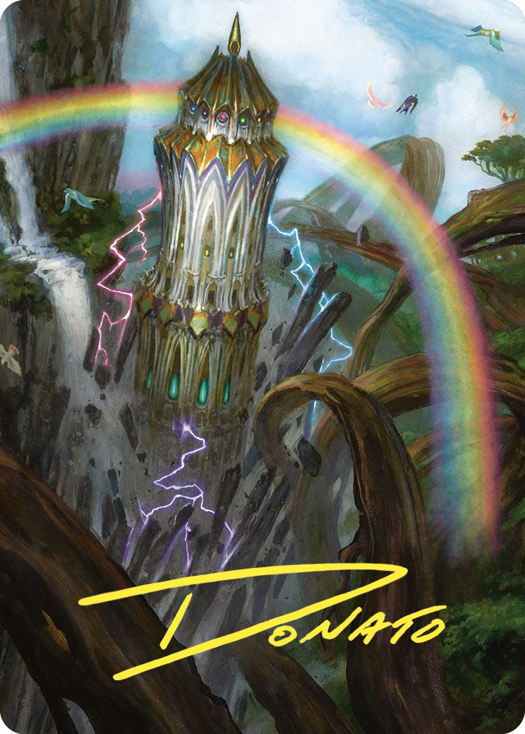 Command Tower Art Card (Gold-Stamped Signature) [Commander Masters Art Series] | Rook's Games and More