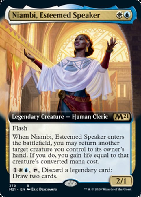 Niambi, Esteemed Speaker (Extended Art) [Core Set 2021] | Rook's Games and More