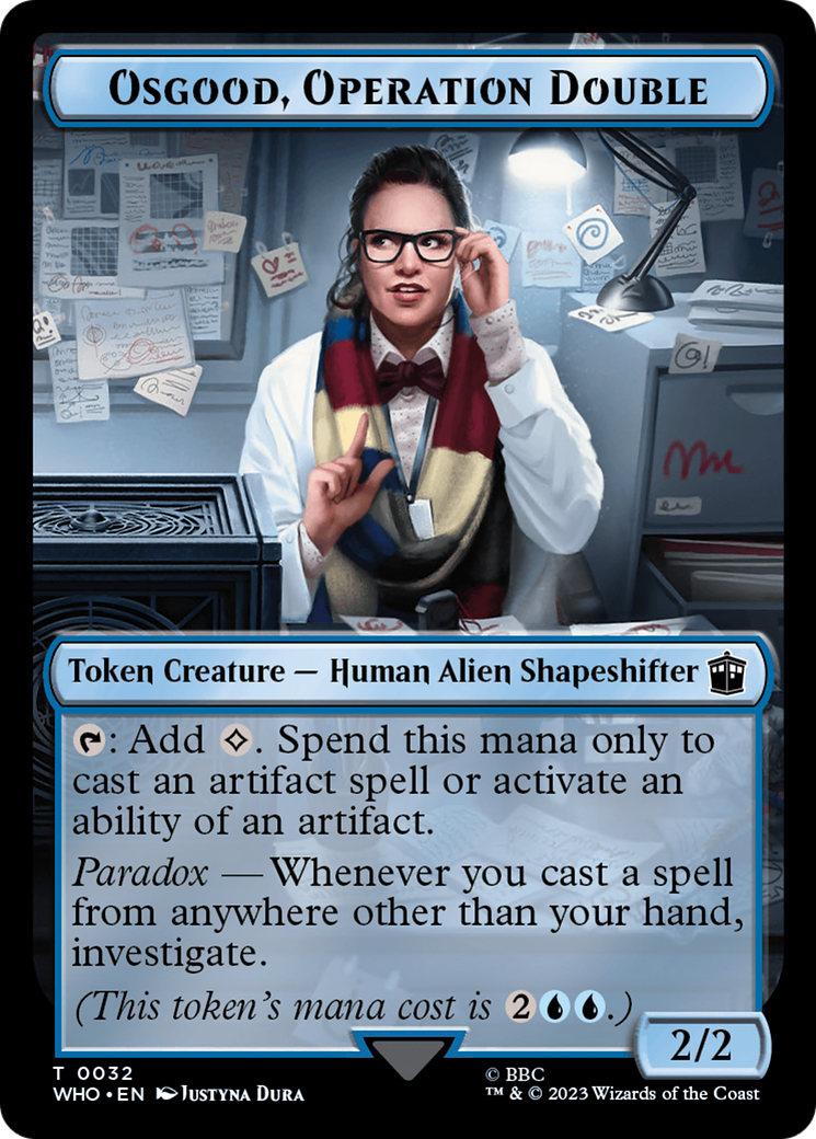 Alien // Osgood, Operation Double Double-Sided Token [Doctor Who Tokens] | Rook's Games and More