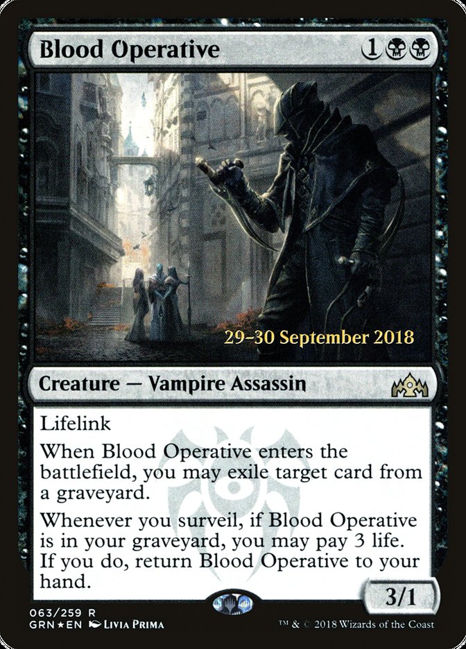 Blood Operative  [Guilds of Ravnica Prerelease Promos] | Rook's Games and More