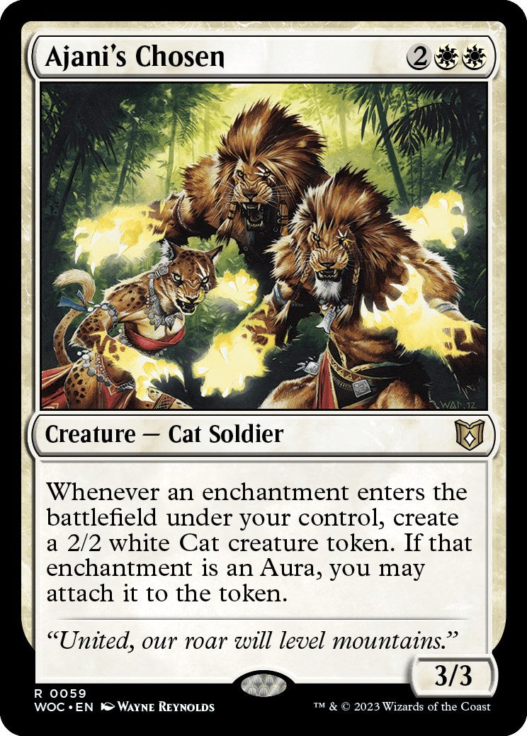 Ajani's Chosen [Wilds of Eldraine Commander] | Rook's Games and More
