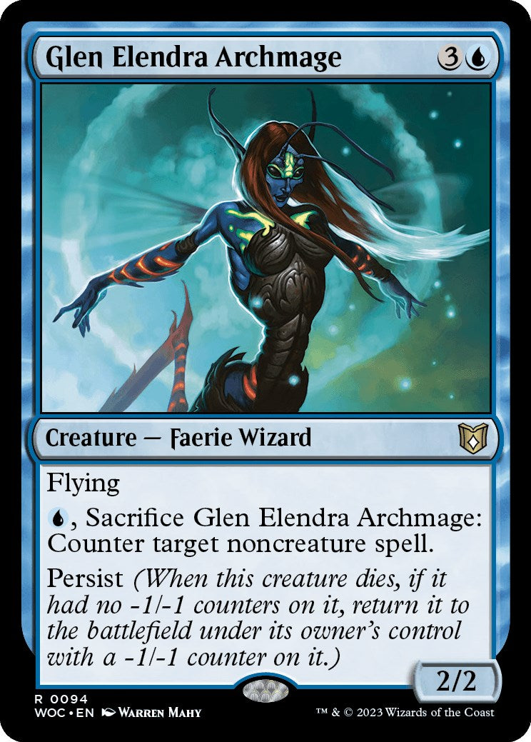 Glen Elendra Archmage [Wilds of Eldraine Commander] | Rook's Games and More