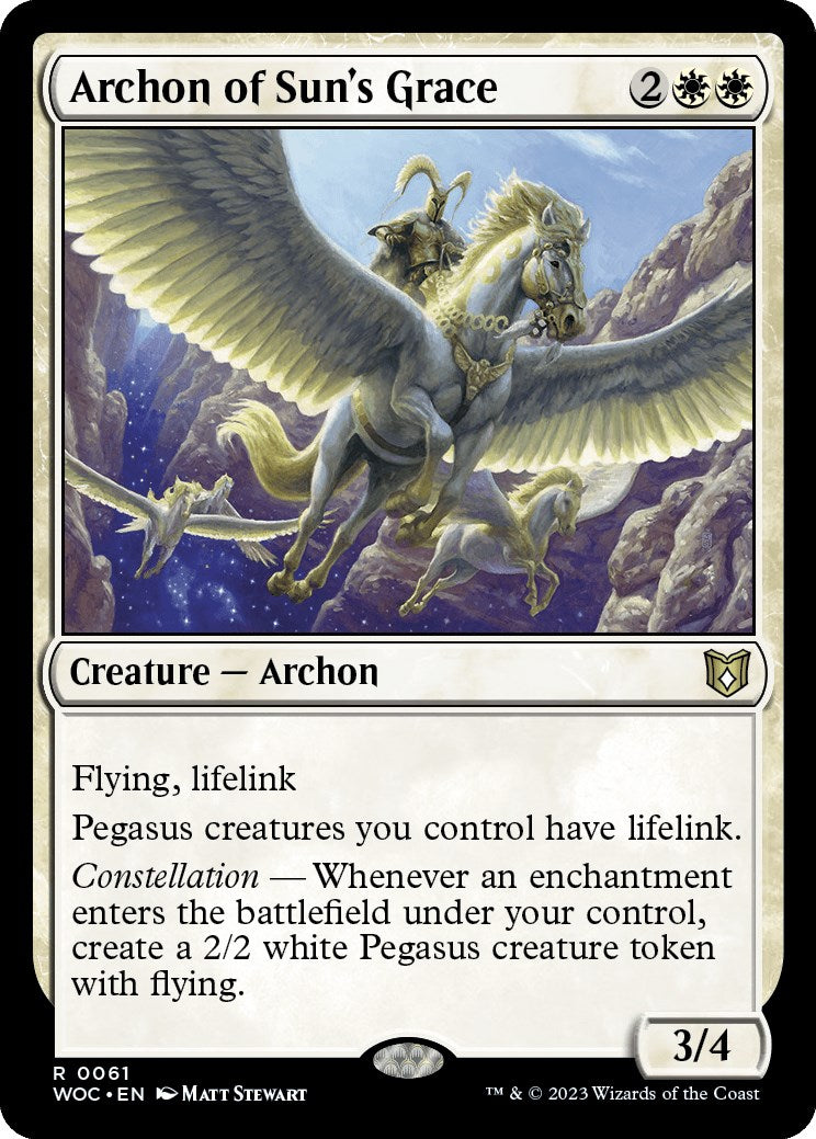 Archon of Sun's Grace [Wilds of Eldraine Commander] | Rook's Games and More