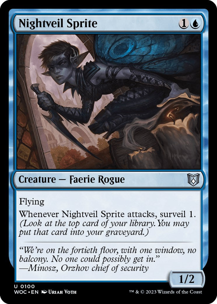 Nightveil Sprite [Wilds of Eldraine Commander] | Rook's Games and More