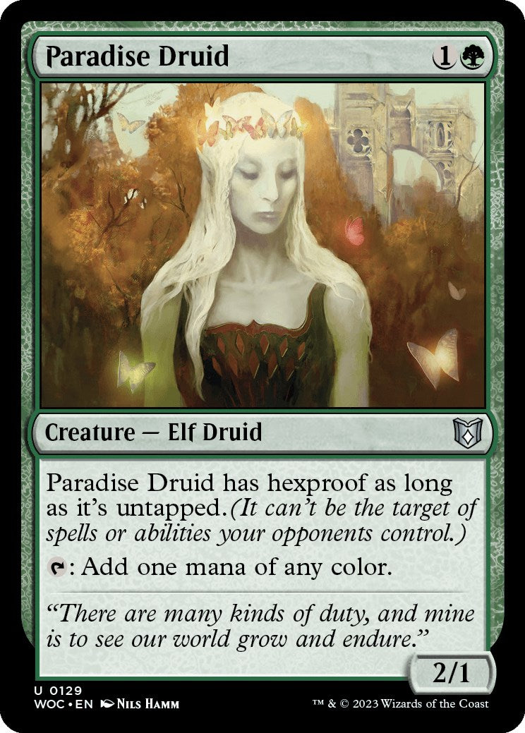 Paradise Druid [Wilds of Eldraine Commander] | Rook's Games and More