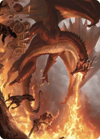 Realm-Scorcher Hellkite Art Card [Wilds of Eldraine Art Series] | Rook's Games and More
