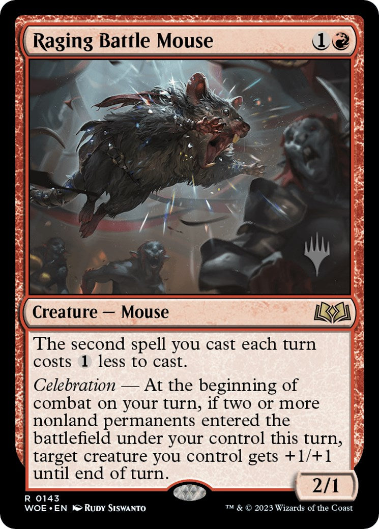 Raging Battle Mouse (Promo Pack) [Wilds of Eldraine Promos] | Rook's Games and More