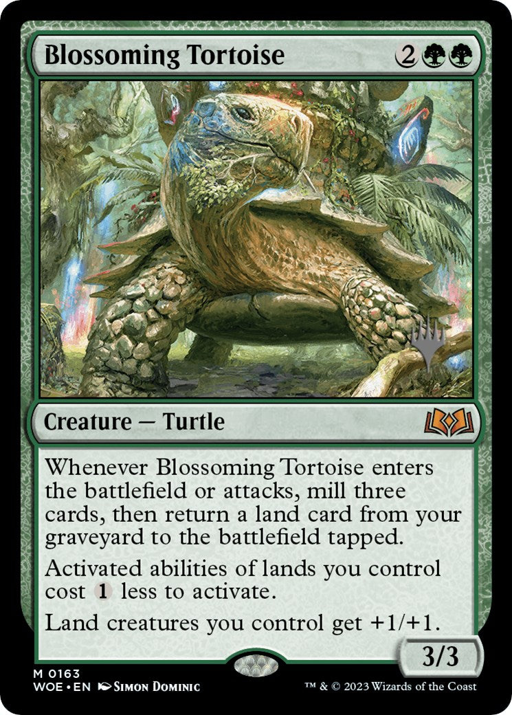 Blossoming Tortoise (Promo Pack) [Wilds of Eldraine Promos] | Rook's Games and More
