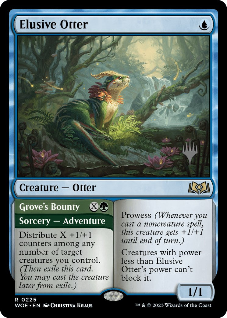 Elusive Otter // Grove's Bounty (Promo Pack) [Wilds of Eldraine Promos] | Rook's Games and More