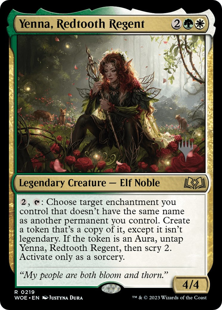 Yenna, Redtooth Regent (Promo Pack) [Wilds of Eldraine Promos] | Rook's Games and More