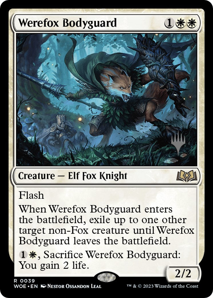 Werefox Bodyguard (Promo Pack) [Wilds of Eldraine Promos] | Rook's Games and More