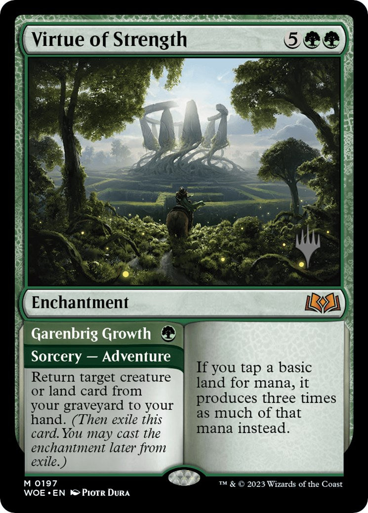 Virtue of Strength // Garenbrig Growth (Promo Pack) [Wilds of Eldraine Promos] | Rook's Games and More