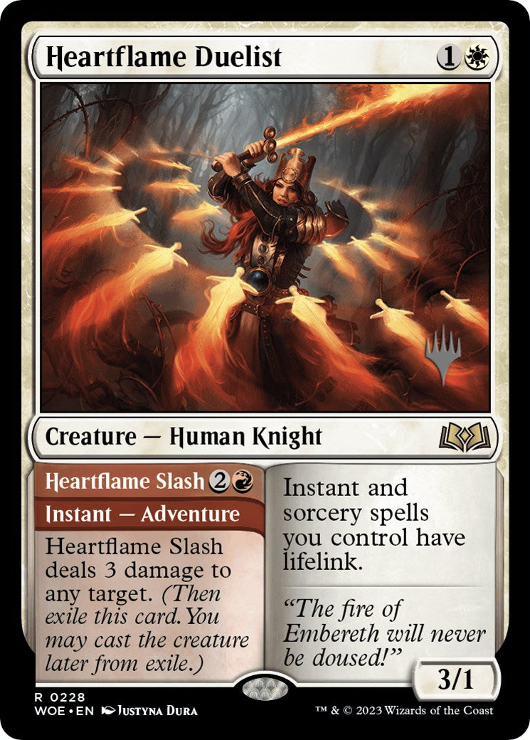 Heartflame Duelist // Heatflame Duelist (Promo Pack) [Wilds of Eldraine Promos] | Rook's Games and More