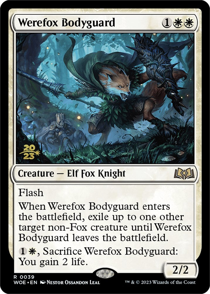 Werefox Bodyguard [Wilds of Eldraine Prerelease Promos] | Rook's Games and More