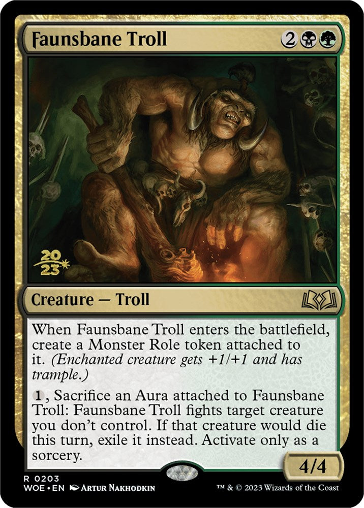 Faunsbane Troll [Wilds of Eldraine Prerelease Promos] | Rook's Games and More