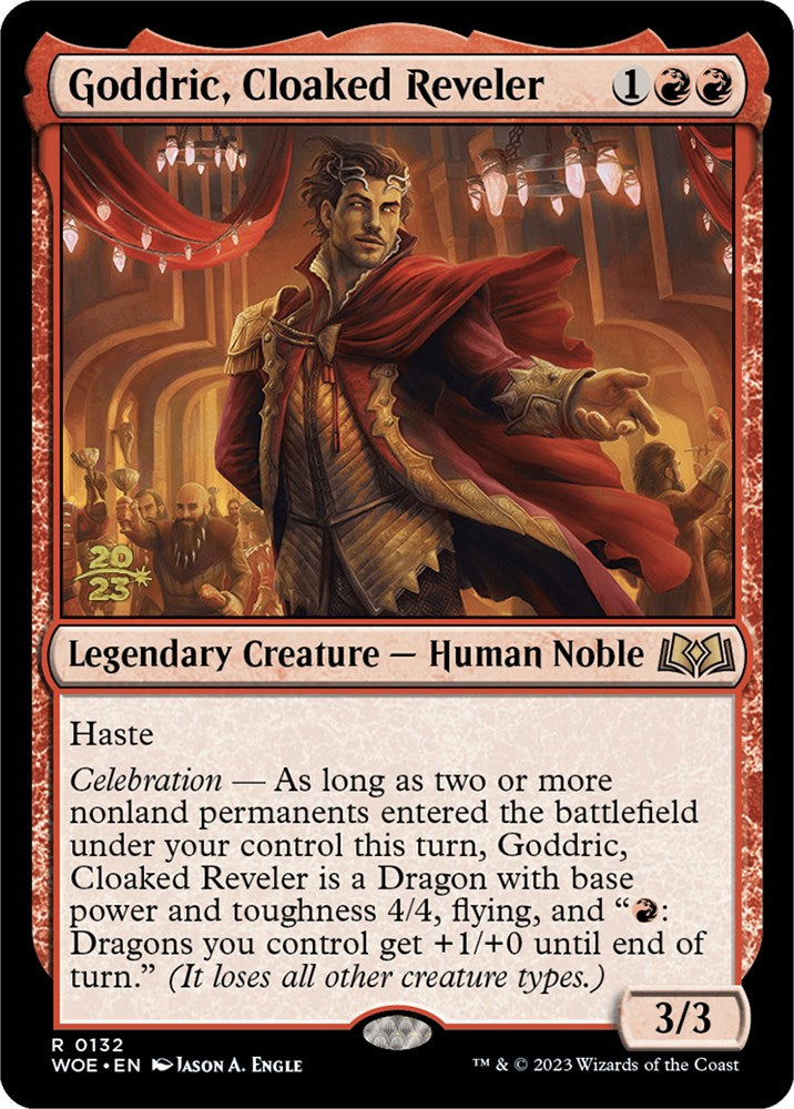 Goddric, Cloaked Reveler [Wilds of Eldraine Prerelease Promos] | Rook's Games and More