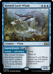 Horned Loch-Whale // Lagoon Breach [Wilds of Eldraine Prerelease Promos] | Rook's Games and More